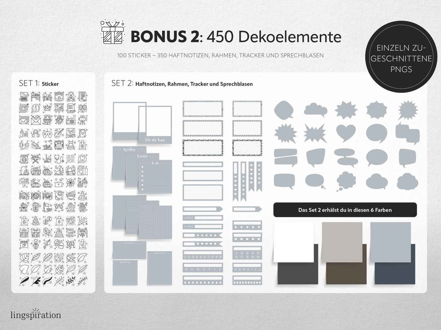 Bonus 2: 450 Dekoelemente