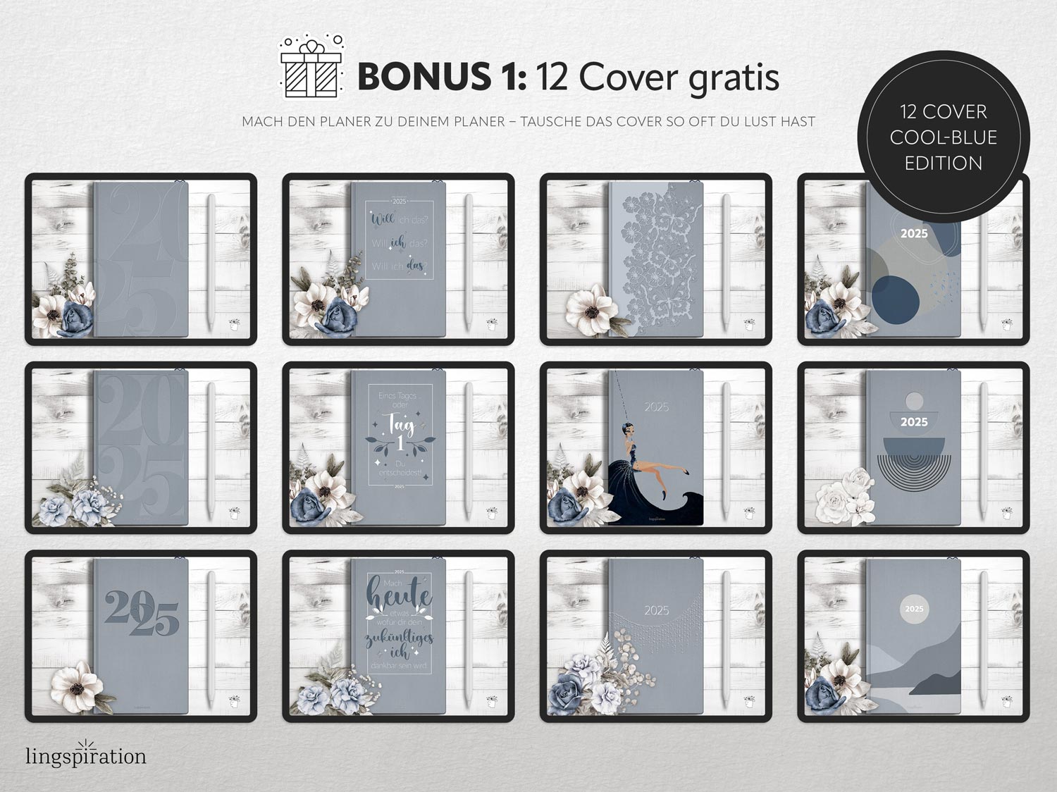 Bonus 1: 8 Cover mit Sukkulenten