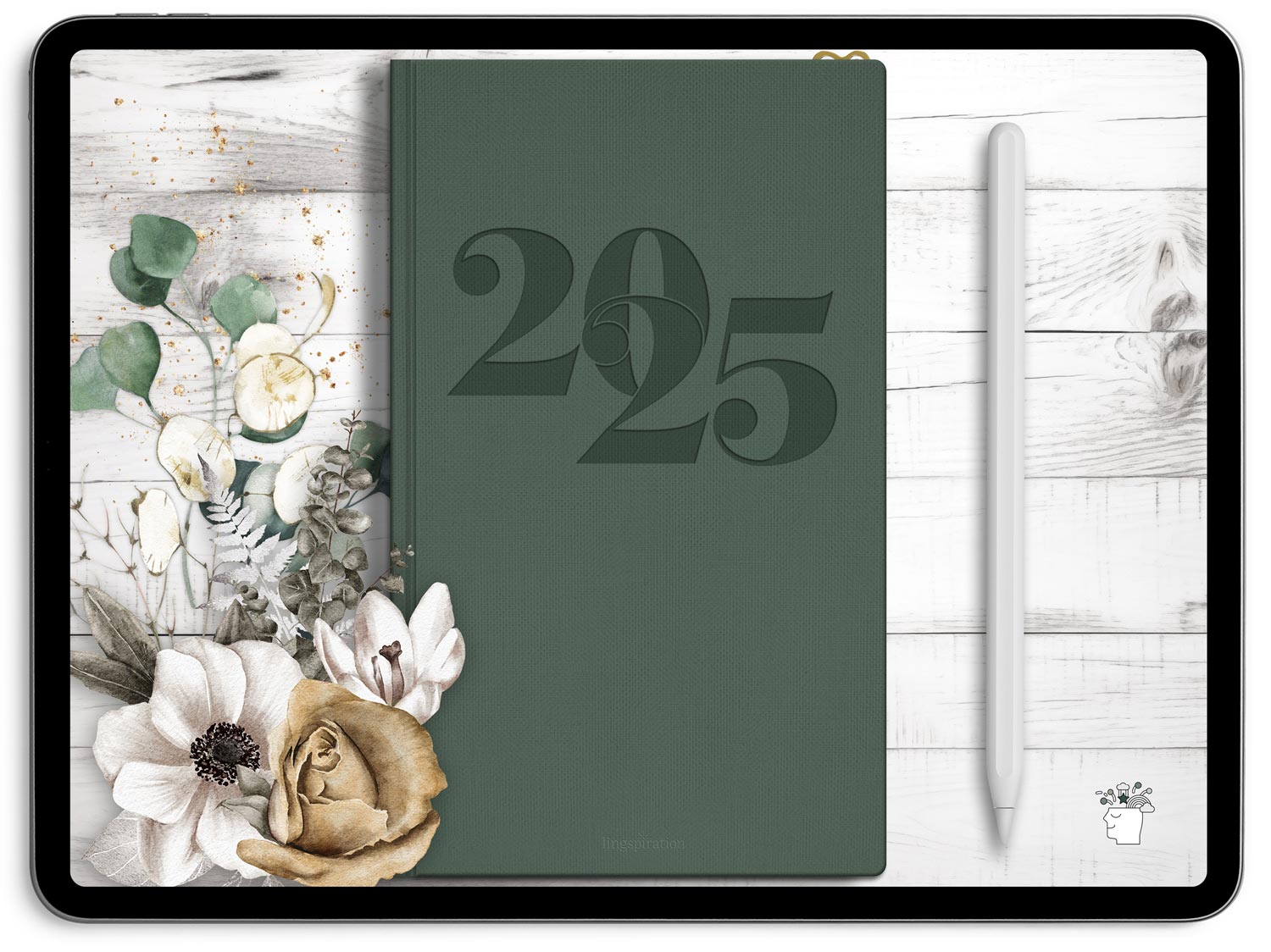 Digitaler Planer 2025 «Essentials» Green-Gold